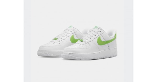 Nike air force 1 white with green tick hotsell